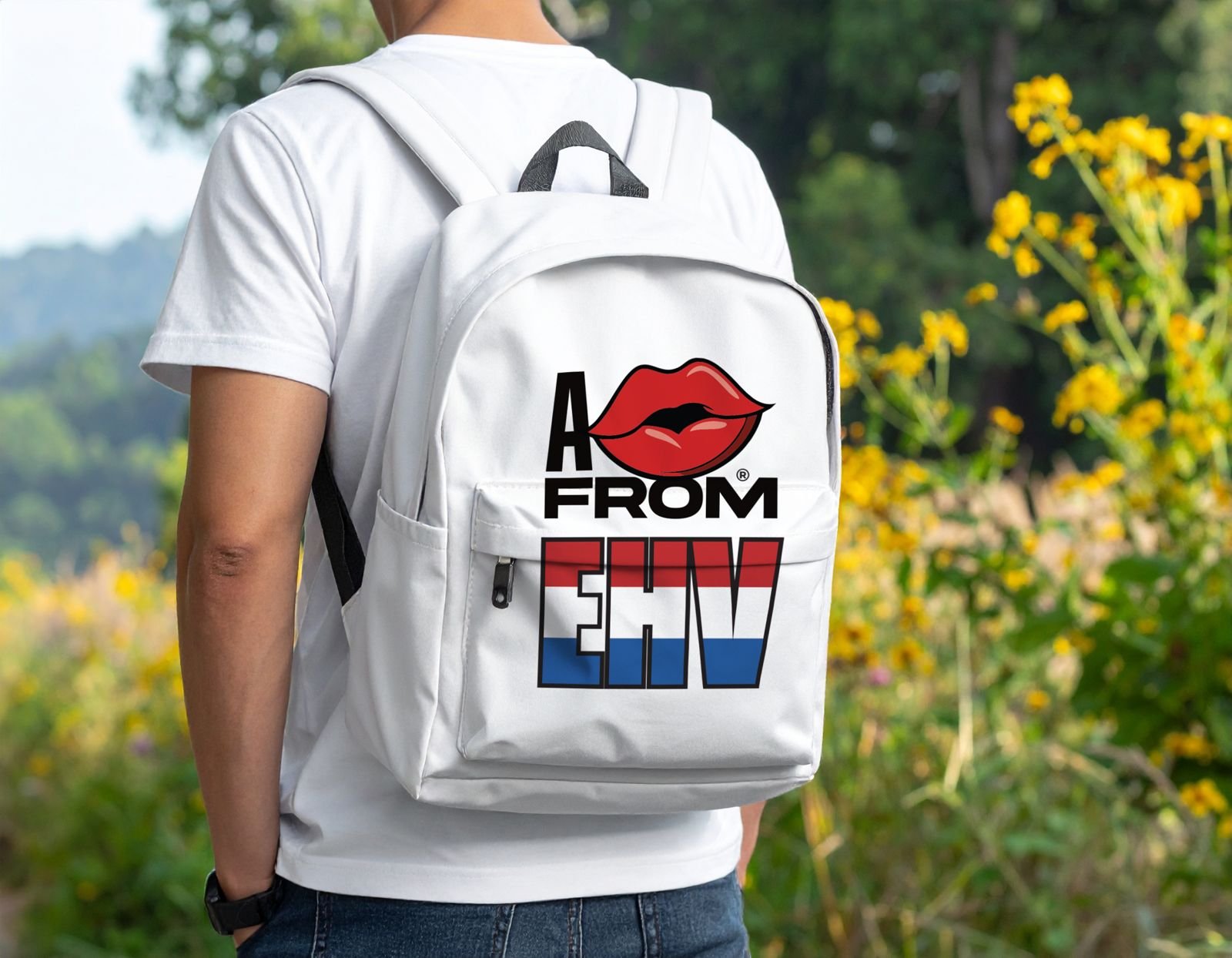 White backpack